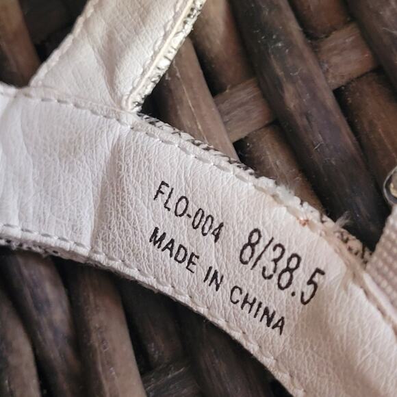 Dirty Laundry Fun Stuff Snakeskin Chunky Gladiator Sandals 8 Block Heel Gray - Picture 7 of 9